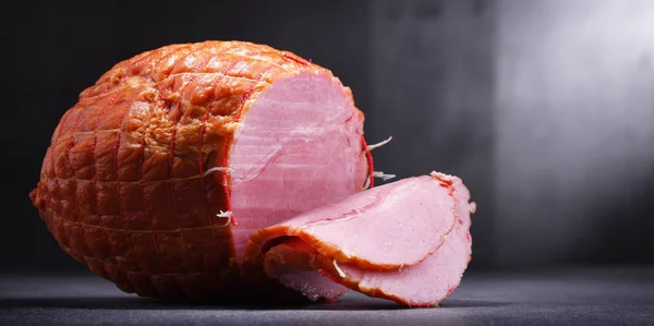 Komposisi Dengan Sepotong Ham Produk Daging — Stok Foto