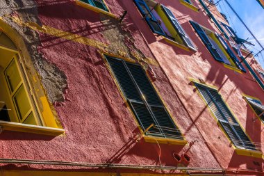 Vernazza, Mimarlık'La Spezia, Liguria, İtalya eyaletinde