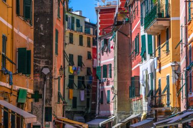 Vernazza, Mimarlık'La Spezia, Liguria, İtalya eyaletinde