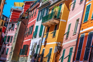 Vernazza, Mimarlık'La Spezia, Liguria, İtalya eyaletinde