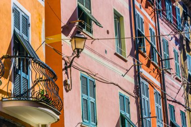 Vernazza, Mimarlık'La Spezia, Liguria, İtalya eyaletinde