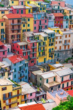 Pitoresk kasaba, Manarola, La Spezia, Liguria, İtalya'nın ili