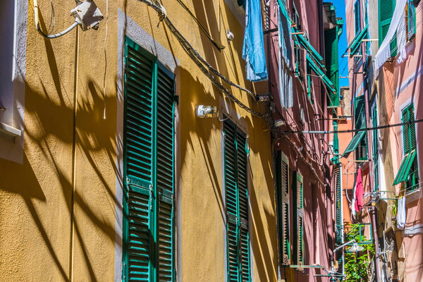 Architecture of Vernazza, in the province of La Spezia, Liguria, Italy