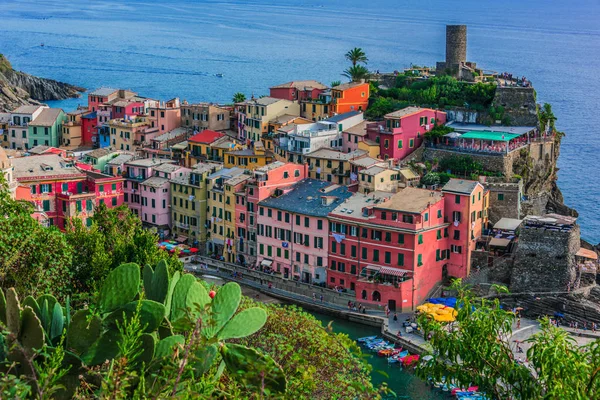 Γραφική Πόλη Της Vernazza Στην Επαρχία Της Spezia Λιγουρία Ιταλία — Φωτογραφία Αρχείου