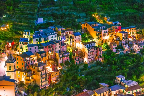 Pittoreska Staden Manarola Provinsen Spezia Ligurien Italien — Stockfoto