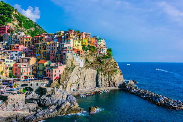 Ville Pittoresque Manarola Dans Province Spezia Ligurie Italie — Photo