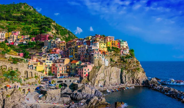 Cidade Pitoresca Manarola Província Spezia Ligúria Itália — Fotografia de Stock