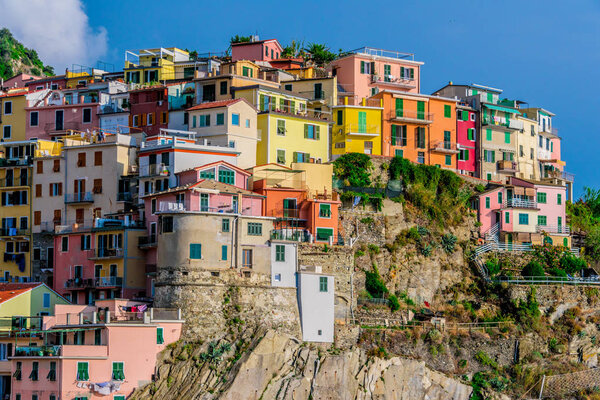Picturesque town of Manarola, in the province of La Spezia, Liguria, Italy