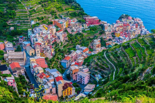 Cidade Pitoresca Manarola Província Spezia Ligúria Itália — Fotografia de Stock