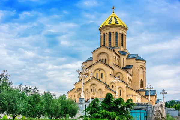 Sameba Catedral Santíssima Trindade Tbilisi Geórgia — Fotografia de Stock