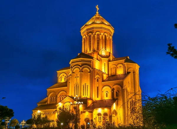 Sameba Sobór Trójcy Świętej Tbilisi Gruzja — Zdjęcie stockowe