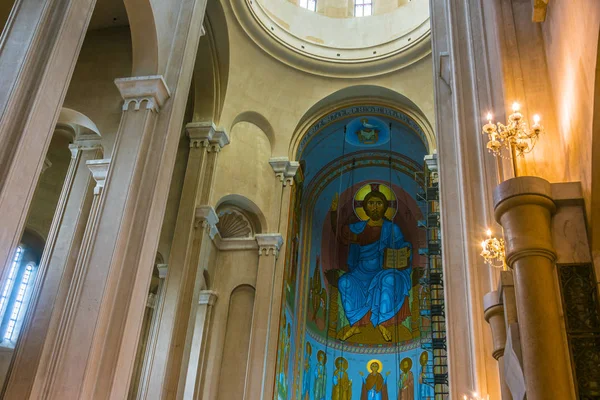 Interior Sameba Santísima Trinidad Catedral Tiflis Georgia — Foto de Stock