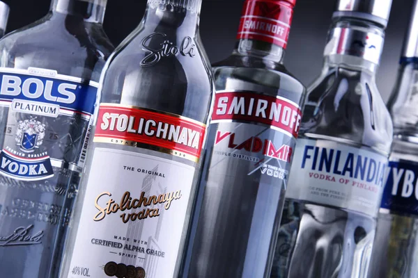 Poznan Lengyelország 2018 November Több Globális Márka Vodka Világ Legnagyobb — Stock Fotó