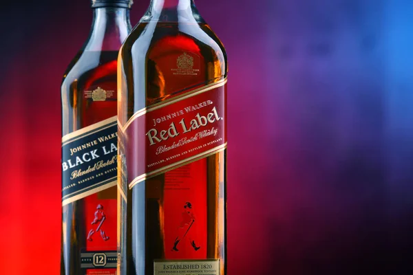 Poznan Pol Nov 2018 Bottles Johnnie Walker Most Widely Distributed — Stock Photo, Image