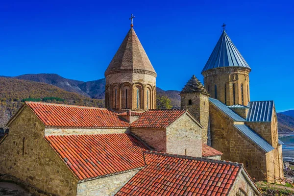 Castelo Ananuri Igreja Mãe Deus Rio Aragvi Geórgia — Fotografia de Stock