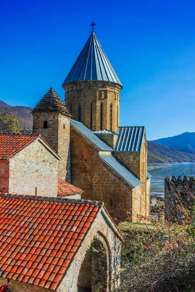 Castelo Ananuri Igreja Mãe Deus Rio Aragvi Geórgia — Fotografia de Stock