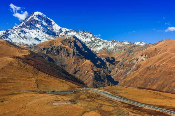 Monte Kazbek Tercer Pico Más Alto Georgia Gran Cáucaso — Foto de Stock