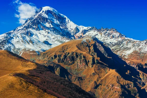 Mount Kazbek Third Highest Peak Georgia Greater Caucasus — Stock Photo, Image