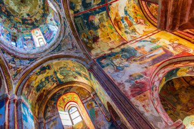 Kutaisi, Gürcistan - 29 Ekim 2018: İç in Gelati Manastırı yakınındaki Kutaisi, Batı Gürcistan: Imereti bölgesinde