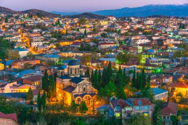Panoramik şehir Kutaisi: Imereti, Georgia bölgesinde