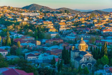 Panoramik şehir Kutaisi: Imereti, Georgia bölgesinde