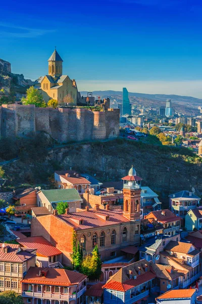 Panorámás Kilátás Tbiliszire Grúzia — Stock Fotó