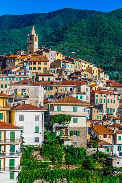 Pohled Ceriana Provincii Imperia Liguria Itálie — Stock fotografie