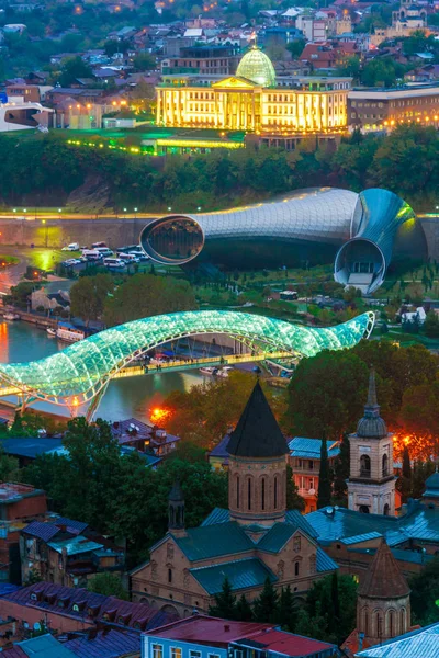 Tbilisi Georgia Nov 2018 Panoramic View Tbilisi Georgia Sunset — Stock Photo, Image