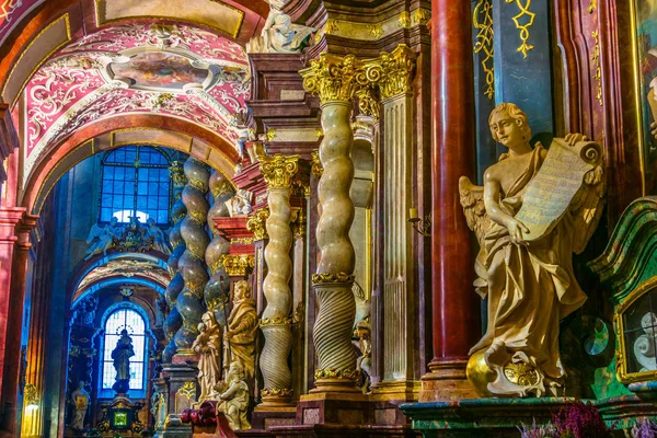 Poznan Pol Nov 2018 Interior Fara Mary Basilica Poznan Poland — Stock Photo, Image