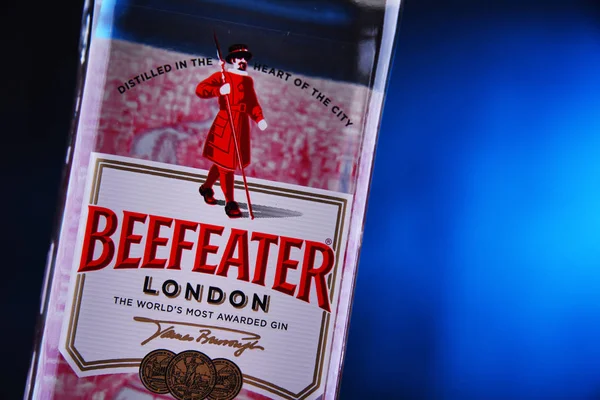 Poznan Pologne Nov 2018 Bouteille Beefeater Gin Une Marque Gin — Photo