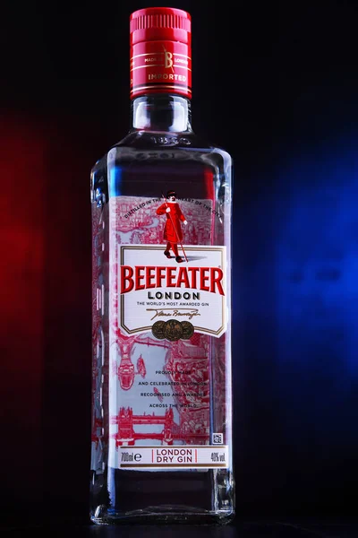 Poznan Pologne Nov 2018 Bouteille Beefeater Gin Une Marque Gin — Photo