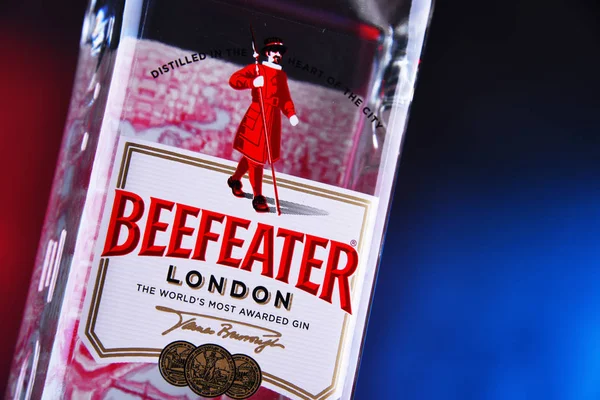 Poznan Poland Nov 2018 Bottle Beefeater Gin Brand Gin Owned — Stock Photo, Image