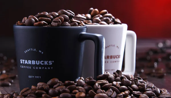 Πόζναν Pol Νοε 2018 Ποτήρια Των Starbucks Καφέ Εταιρεία Και — Φωτογραφία Αρχείου