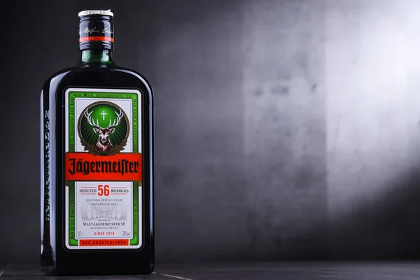 Poznan Polen Nov 2018 Fles Van Jägermeister Duitse Digestief Gemaakt — Stockfoto