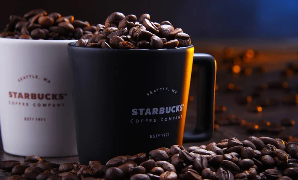 Познан Пол Ноября 2018 Года Чашки Starbucks Кофейни Компании Кофейни — стоковое фото