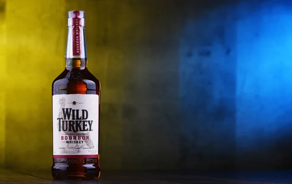 Poznan Pol Dec 2018 Bottle Wild Turkey Marchio Whisky Kentucky — Foto Stock