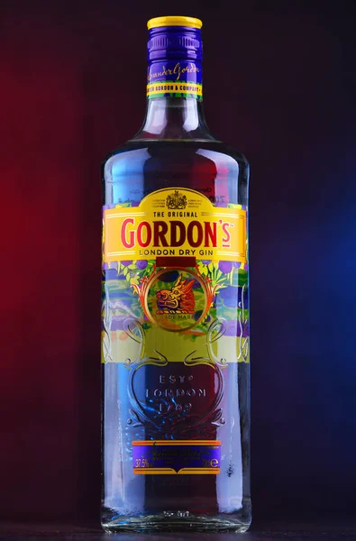 Poznan Pol Dec 2018 Bottle Gordon London Dry Brand World — Stock Photo, Image