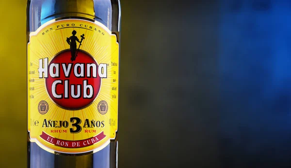 Poznań Pol Grudzień 2018 Butelka Havana Club Marki Rumu Utworzone — Zdjęcie stockowe