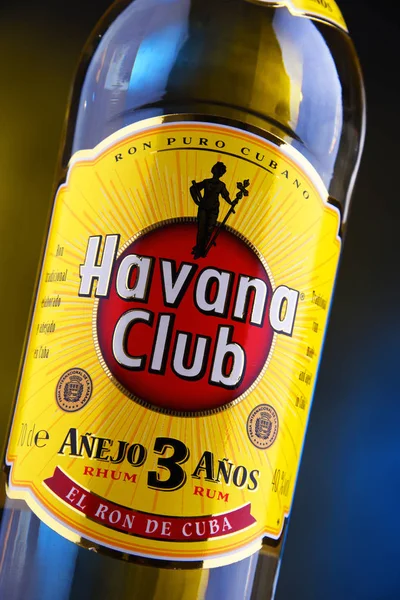 Poznan Pol Dic 2018 Botella Havana Club Una Marca Ron —  Fotos de Stock