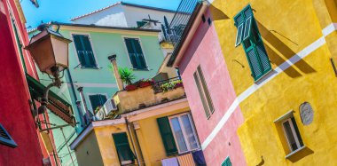 Vernazza, Mimarlık'La Spezia, Liguria, İtalya eyaletinde