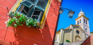 Mimari Portofino, Cenova Metropolitan şehir İtalyan Rivierası Liguria, İtalya
