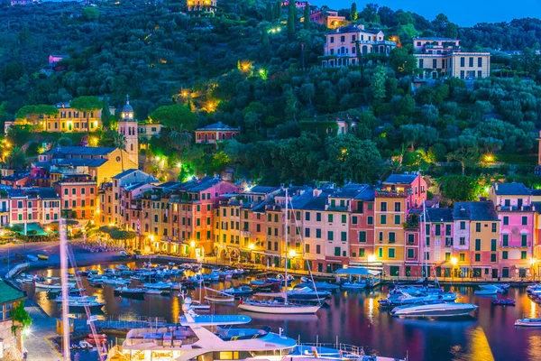 Pittoresco Villaggio Pescatori Villaggio Vacanze Portofino Nella Città Metropolitana Genova — Foto Stock