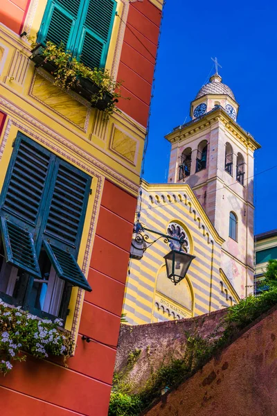 Architectuur Van Portofino Grootstedelijke Stad Genua Aan Italiaanse Riviera Ligurië — Stockfoto