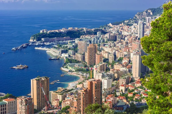 Vista Cidade Mônaco Riviera Francesa — Fotografia de Stock