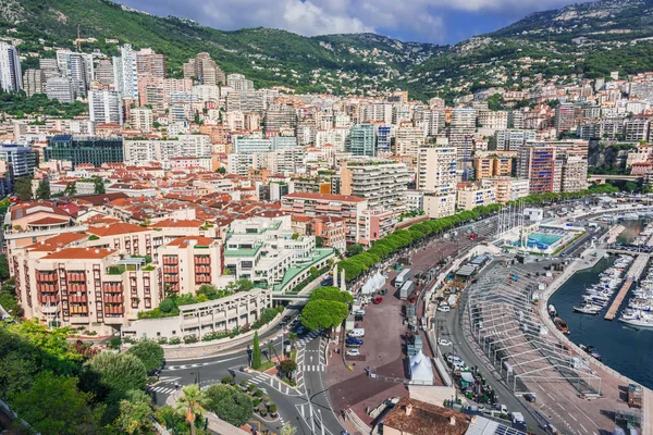 Monako Şehrinin Manzarası Fransız Rivierası — Stok fotoğraf