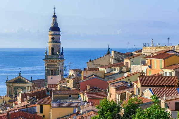 Stara Architektura Miasta Menton Francuska Riwiera — Zdjęcie stockowe