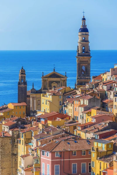 Arquitectura Del Casco Antiguo Menton Riviera Francesa —  Fotos de Stock