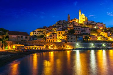 Cervo köyü İtalyan Rivierası Imperia Eyaleti, Liguria, İtalya