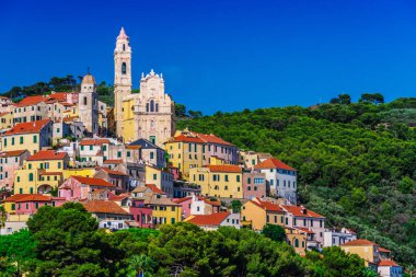 Cervo köyü İtalyan Rivierası Imperia Eyaleti, Liguria, İtalya