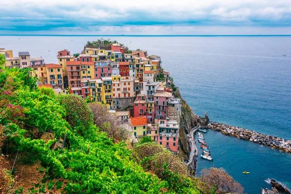 Cidade Pitoresca Manarola Província Spezia Ligúria Itália — Fotografia de Stock